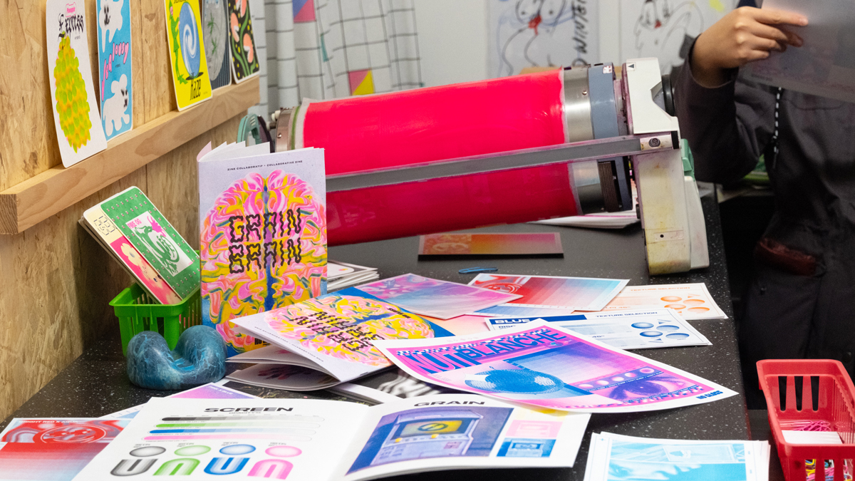 Nuit Blanche No Gloss Risograph Prozess Drucke