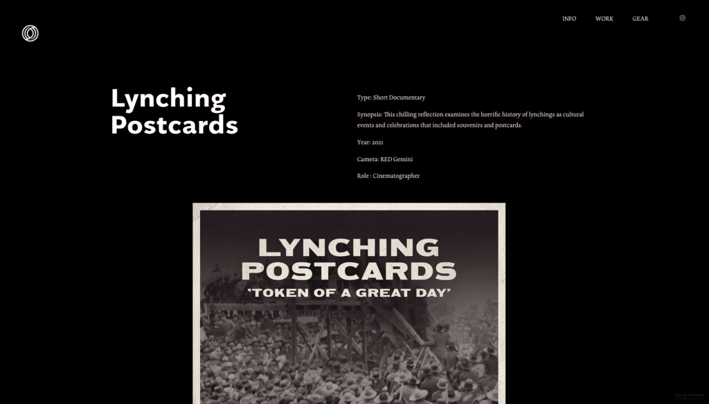 Othello Banaci online portfolio lynching postcards